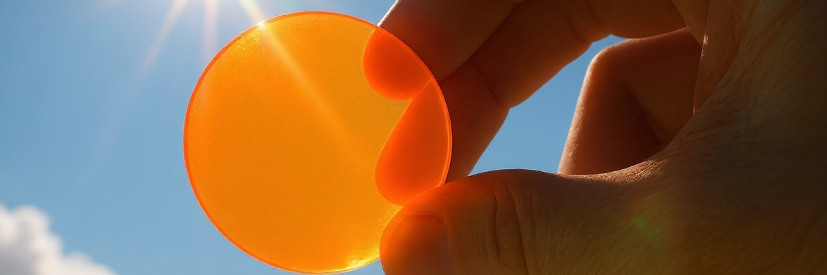 Orange LED-Farbfolie im Sonnenlicht – warme Lichtstimmung mit Folien-Fischer in Berlin, Frankfurt, Essen, Halle und Augsburg.